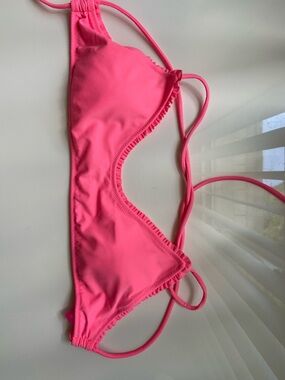 Victoria's Secret Neon Pink String Bikini Swim Top